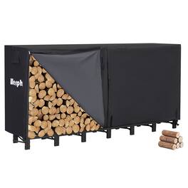 Werph - 8FT Firewood Rack Outdoor - Black