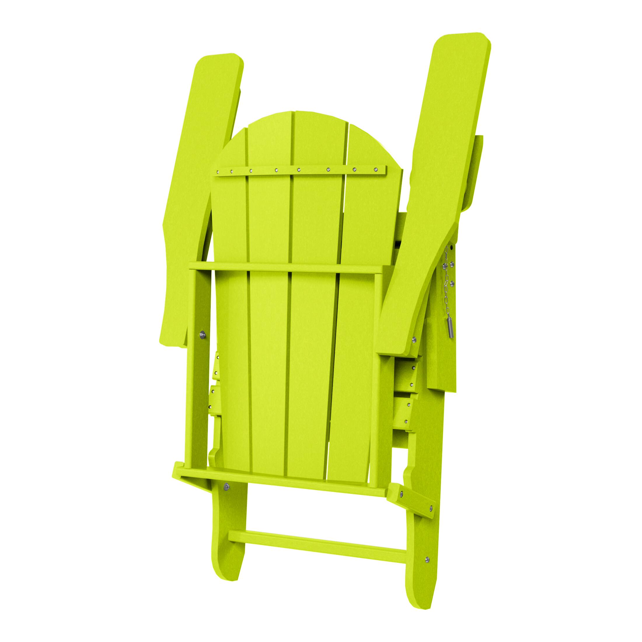 Alt View 2. WestinTrends - WestinTrends Malibu 2-Piece Outdoor Folding Adjustable Adirondack Chair with Cup Holder & Side Table - Lime.