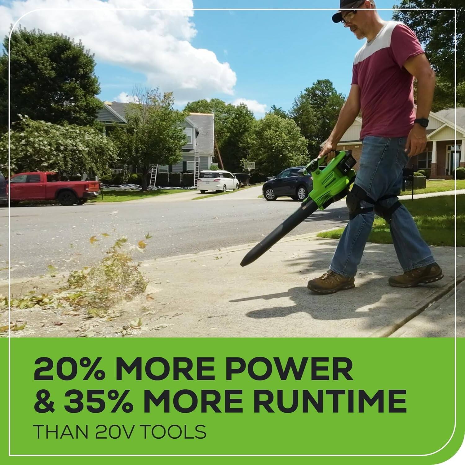 20% MORE POWER & 35% MORE RUNTIME THAN 20V TOOLS