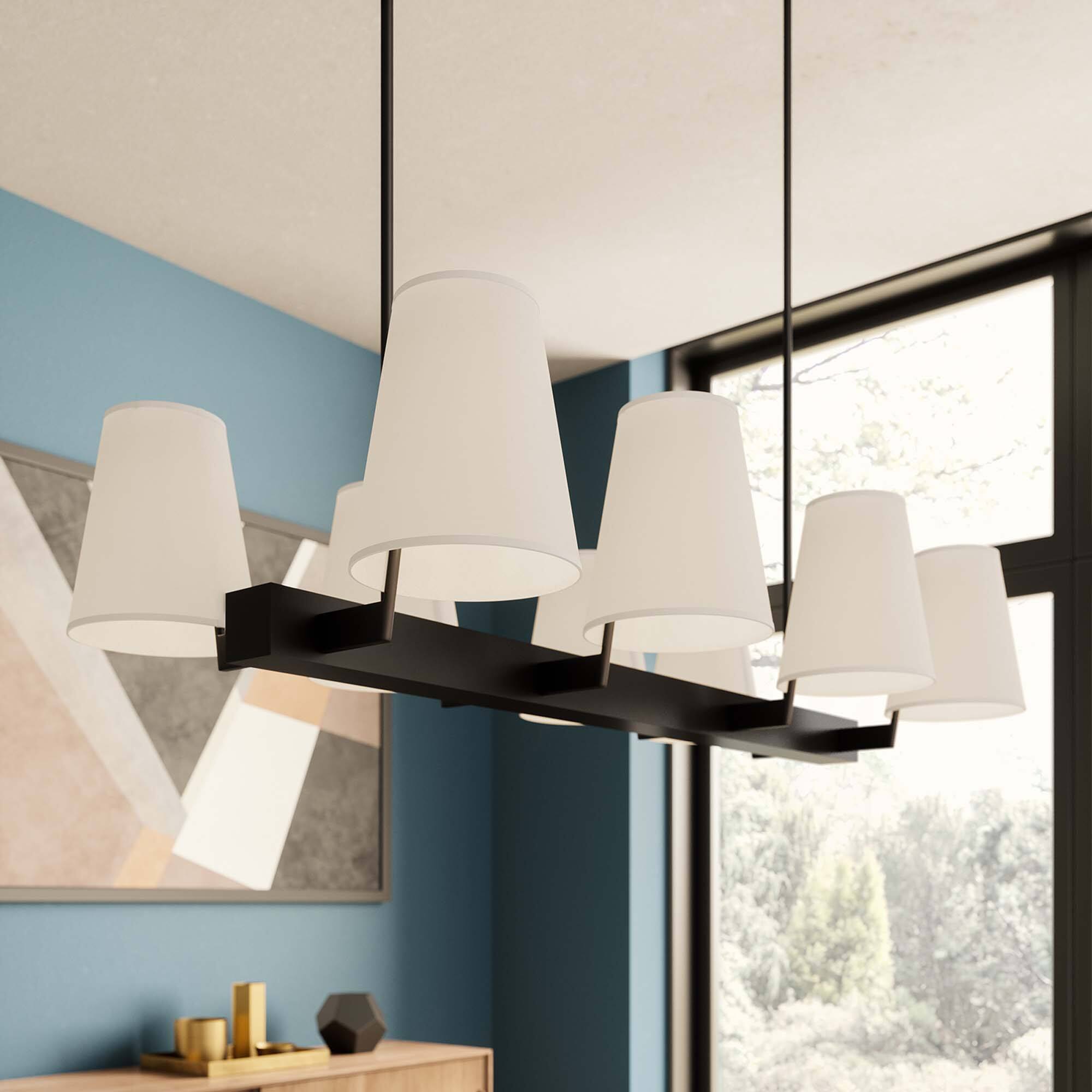 Alt View 1. Modway - Enthrall 8-Light Chandelier by Modway - White Brass.