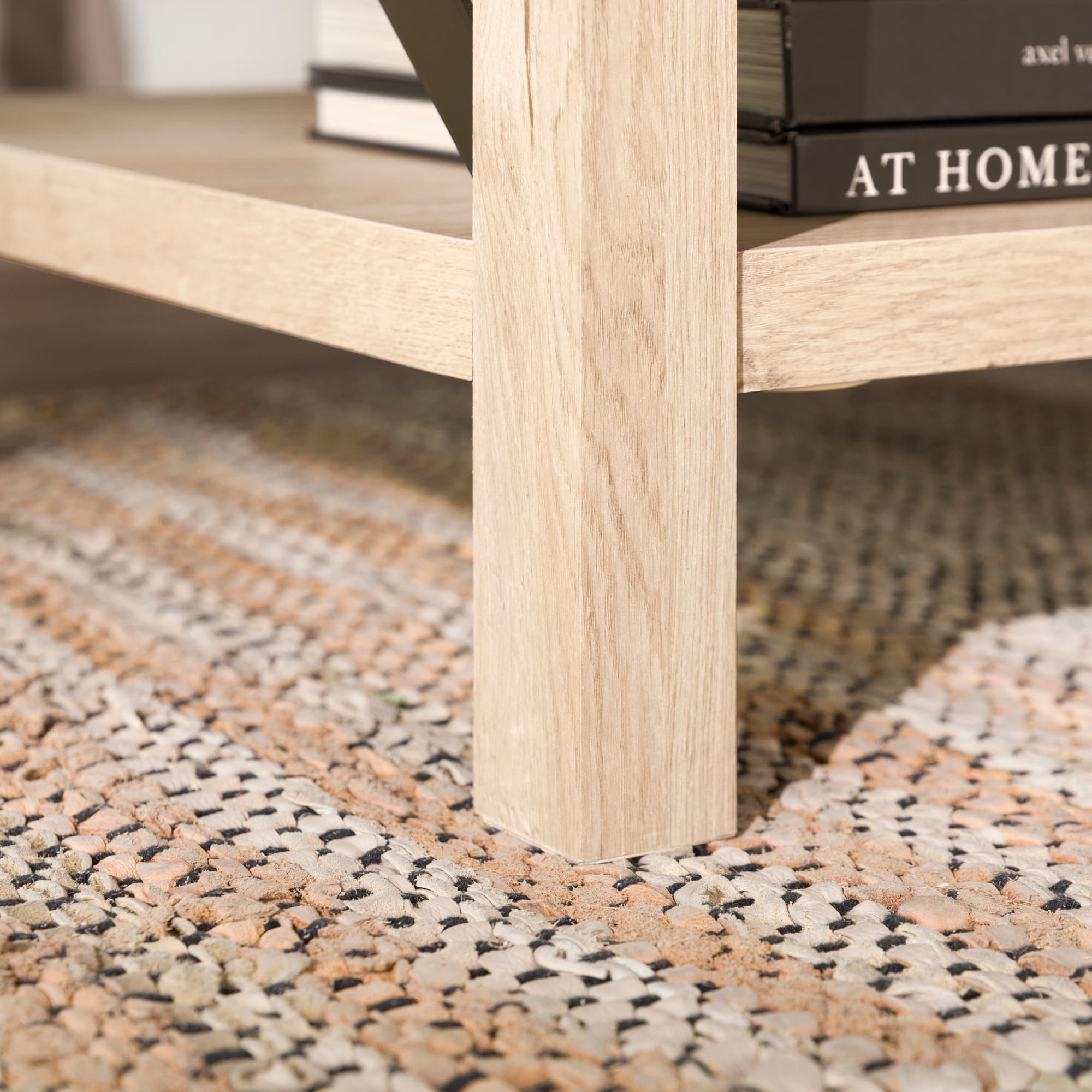 Alt View 15. Walker Edison - Farmhouse Metal Accent Side Table - White Oak.