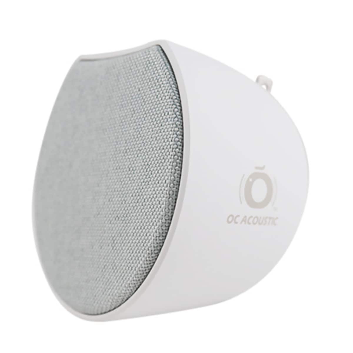 Photos - Portable Speaker OC Acoustic - Newport Plug-In Outlet Wireless Bluetooth Speaker with Built-In USB Type-A Charging - Gray/White PLUGINSPLGWH