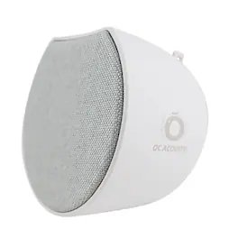 OC Acoustic - Newport Plug-In Outlet Wireless Bluetooth Speaker with Built-In USB Type-A Charging - Gray/White