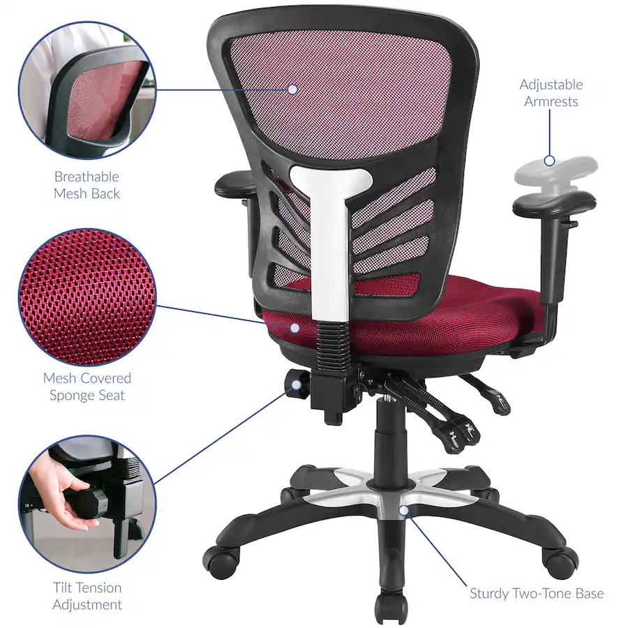 Modway Red Chair Articulate Mesh Office Chair by Modway Red EEI-757-RED - Best Buy
