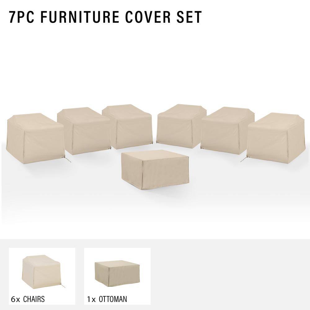 7PC FURNITURE COVER SET

6x CHAIRS
1x OTTOMAN