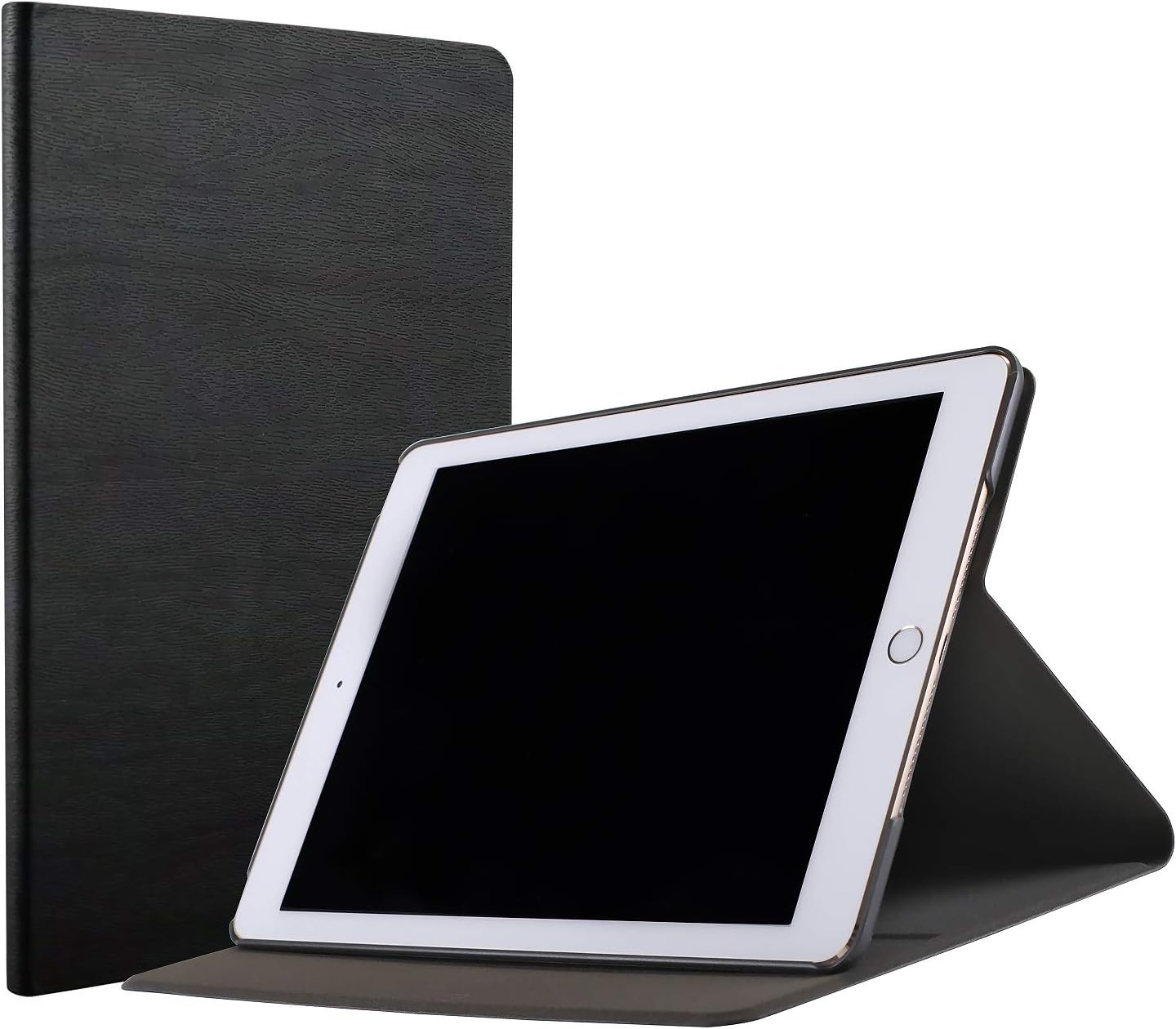 Front. DuraSafe Cases - iPad 10.2" 9th/8th/7th Gen 2021/2020/2019 Tree Texture Folio Smart Case with Viewing Stand A2197 A2200 A2198 A2199 A2270 - Black.