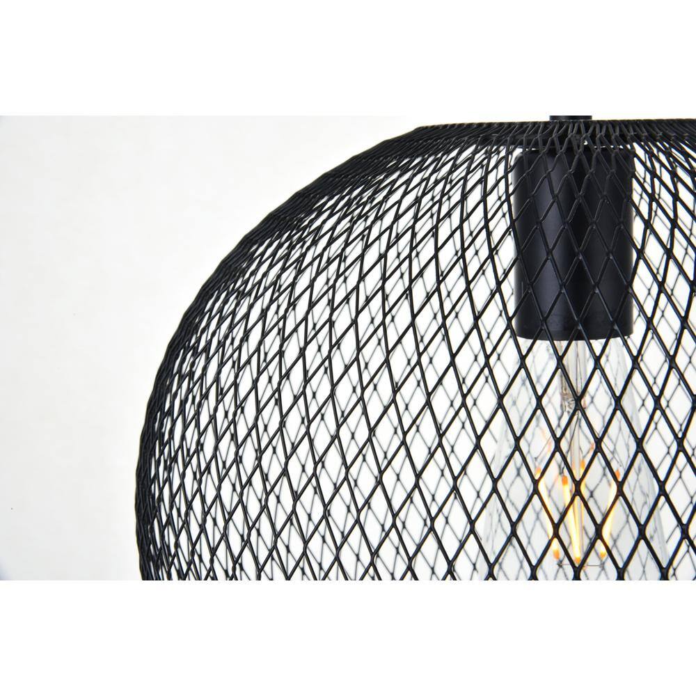 Alt View 1. Living District - Keller 1 Light Black Pendant - Black.