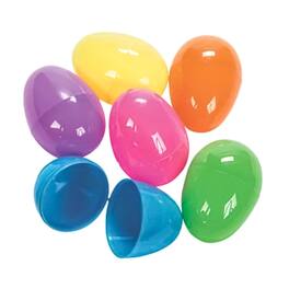 Forum Novelties - Solid Color 2.25 Inch Plastic Easter Eggs | Pack of 8 - Multi-Color