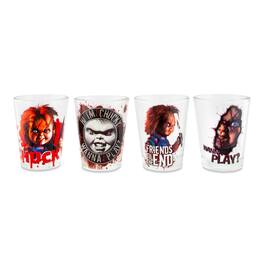 Silver Buffalo - Child's Play Chucky 2-Ounce Mini Shot Glasses | Set of 4 - Red