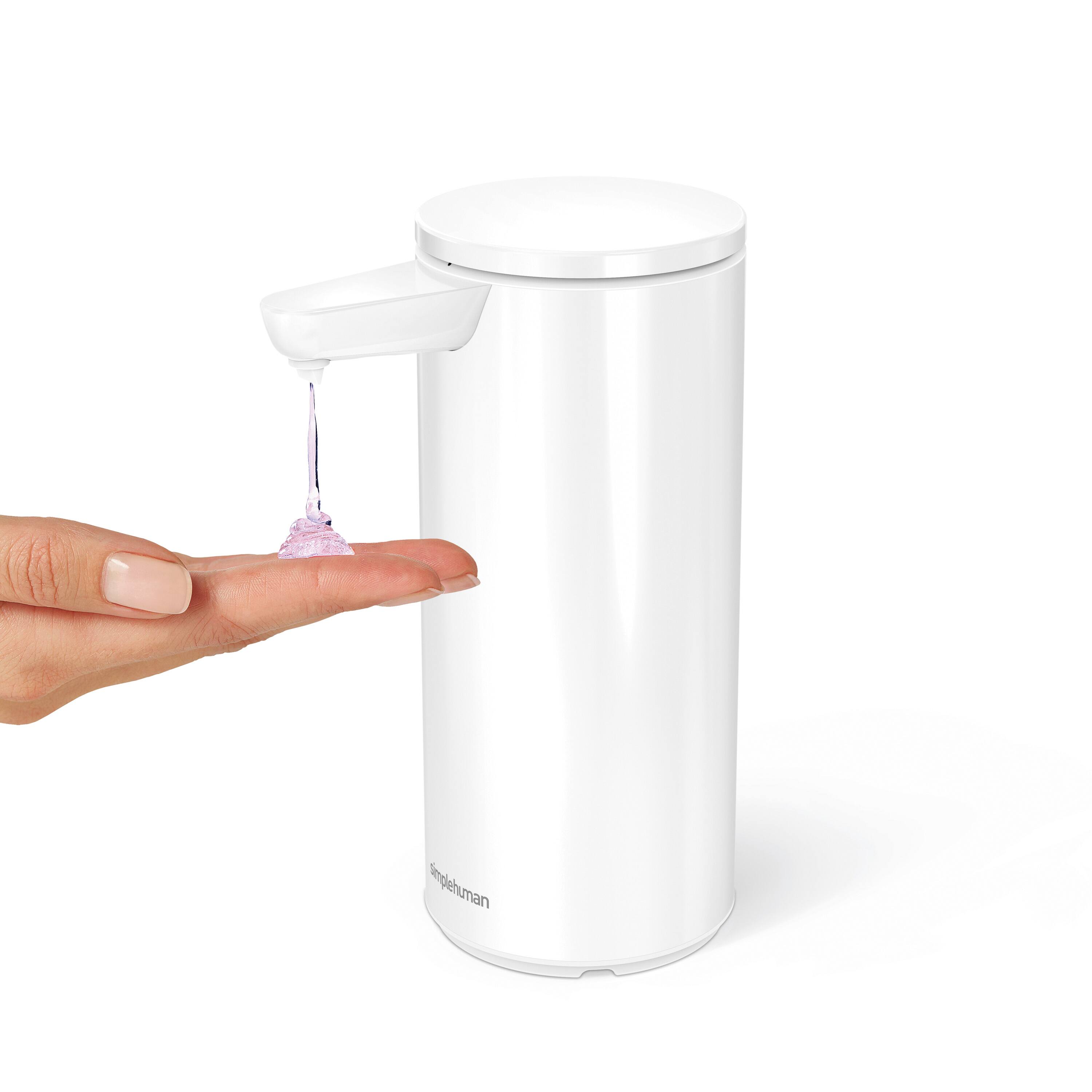 Alt View 1. simplehuman - 9 oz. rechargeable liquid sensor pump, high-grade white steel - White.