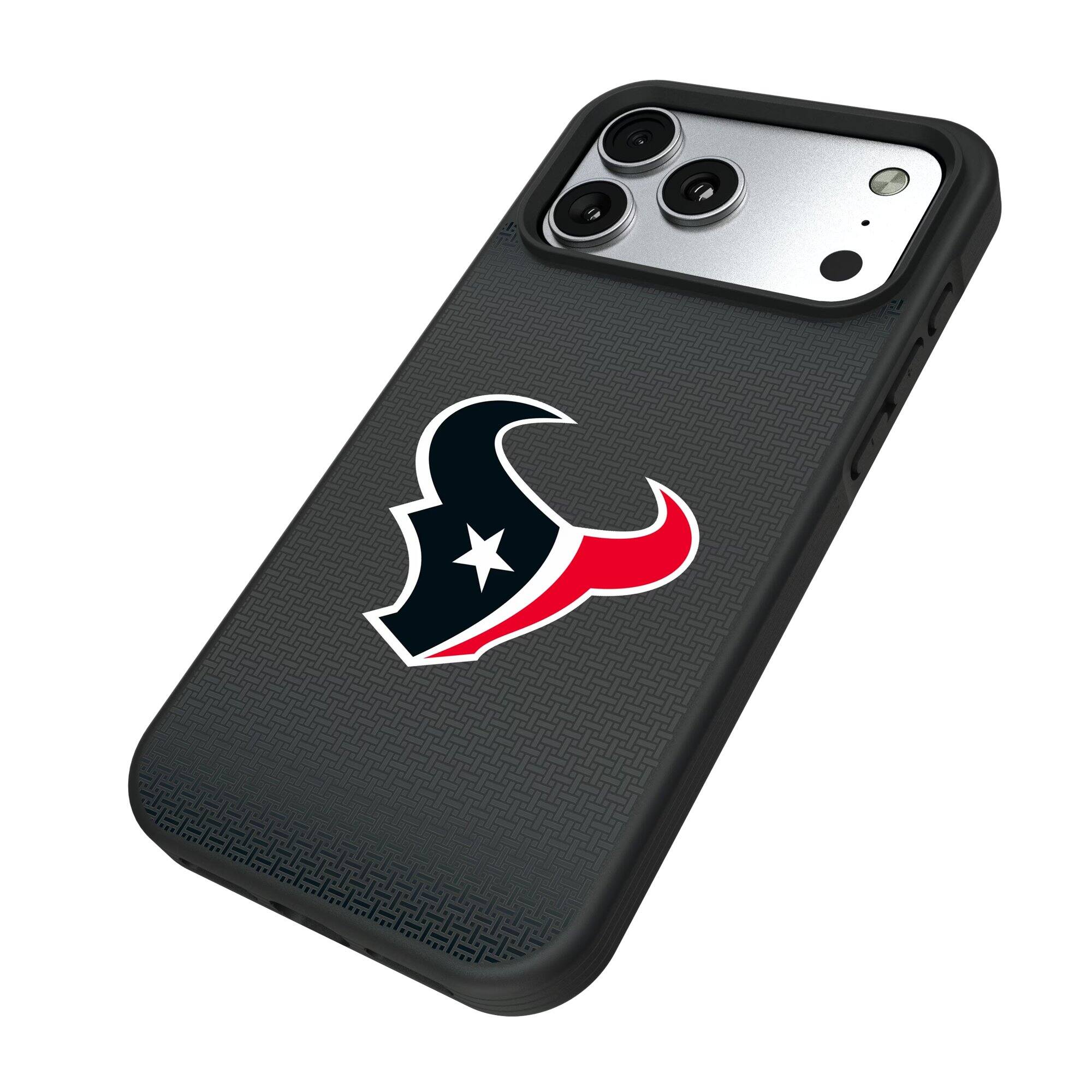 Alt View 1. Keyscaper - Linen Logo iPhone Bump Case - 14 Pro Max - Black.