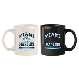 Logo Brands - Miami Marlins Two-Pack 15oz. Color Mug Set - Multicolor