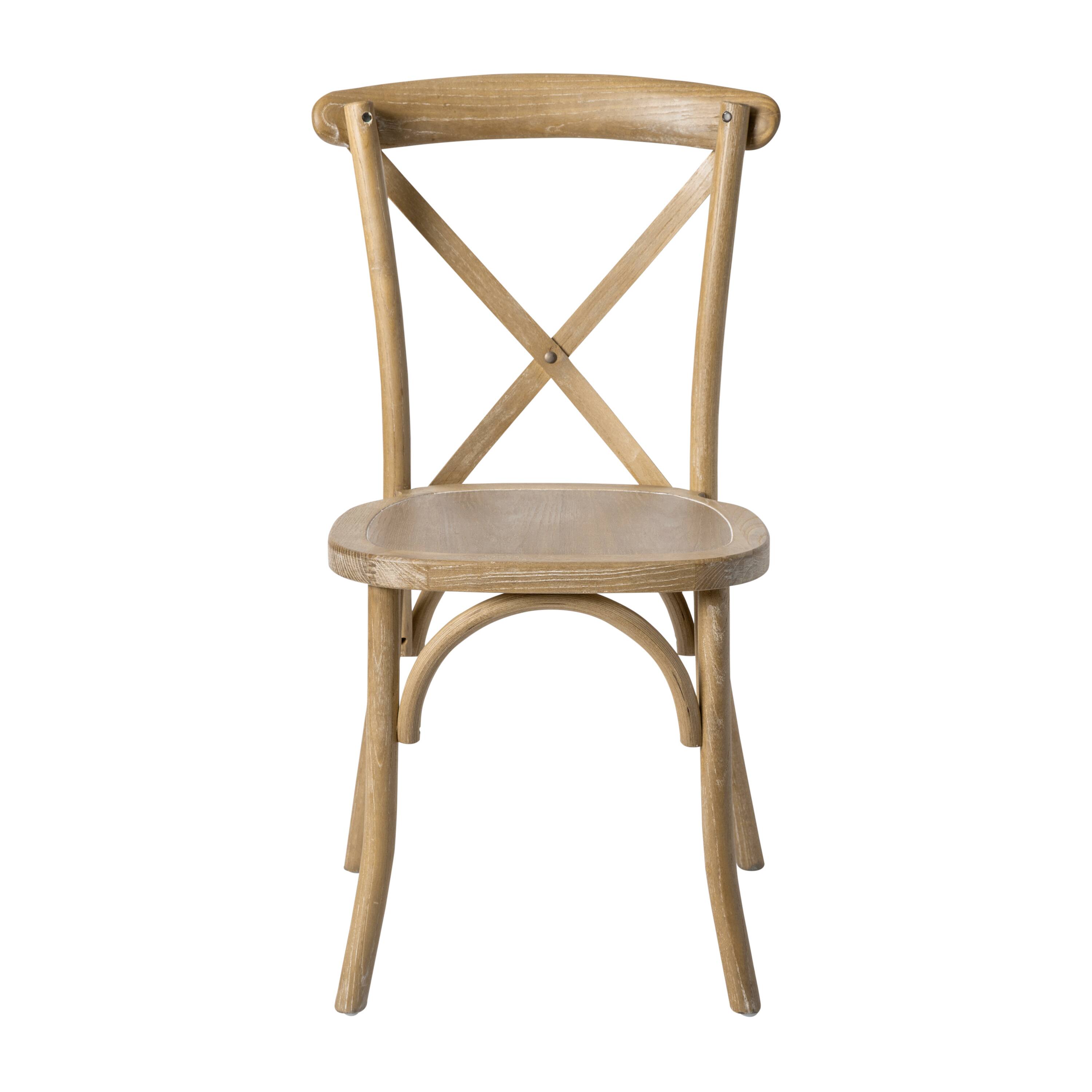 Alt View 9. Emma + Oliver - X-Back Chair - Medium Natural White Grain.