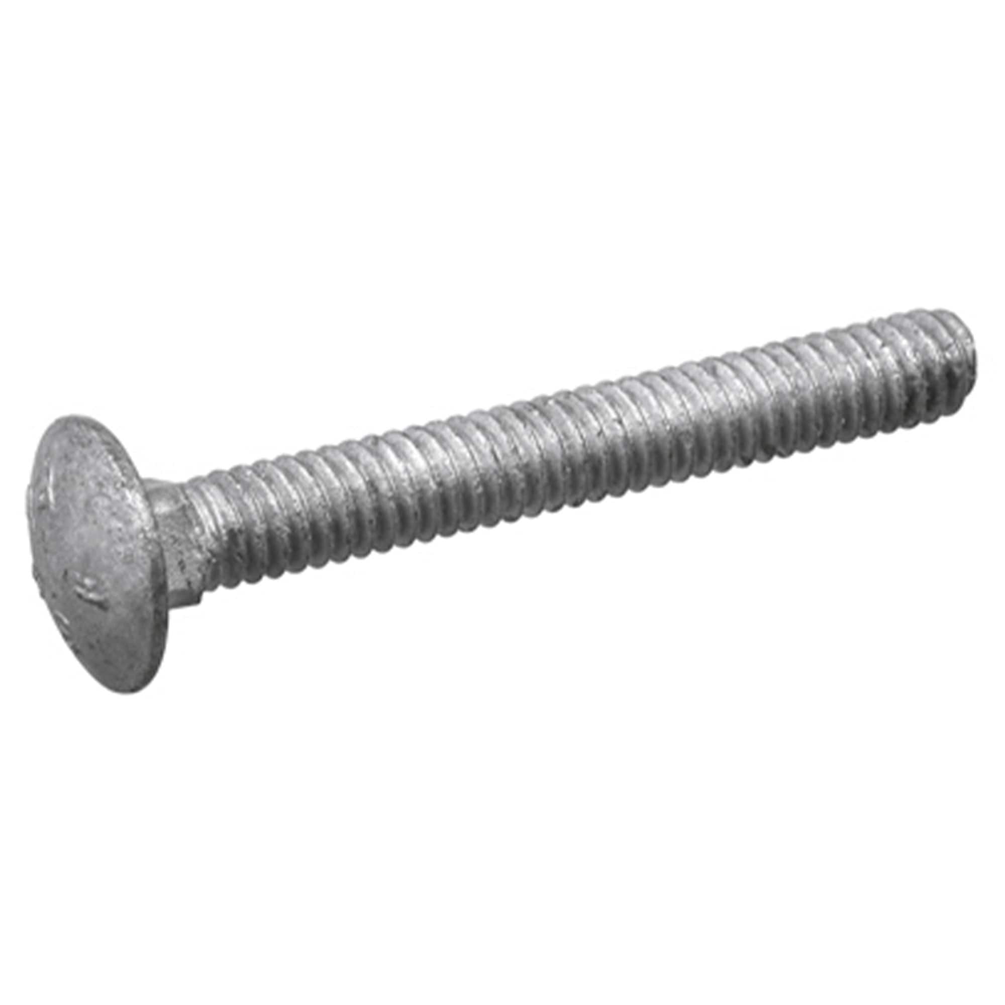 Hillman - Galvanized 1/4 x 4 Inch Carriage Bolts for Wood/Metal Frame, (100 Pack)