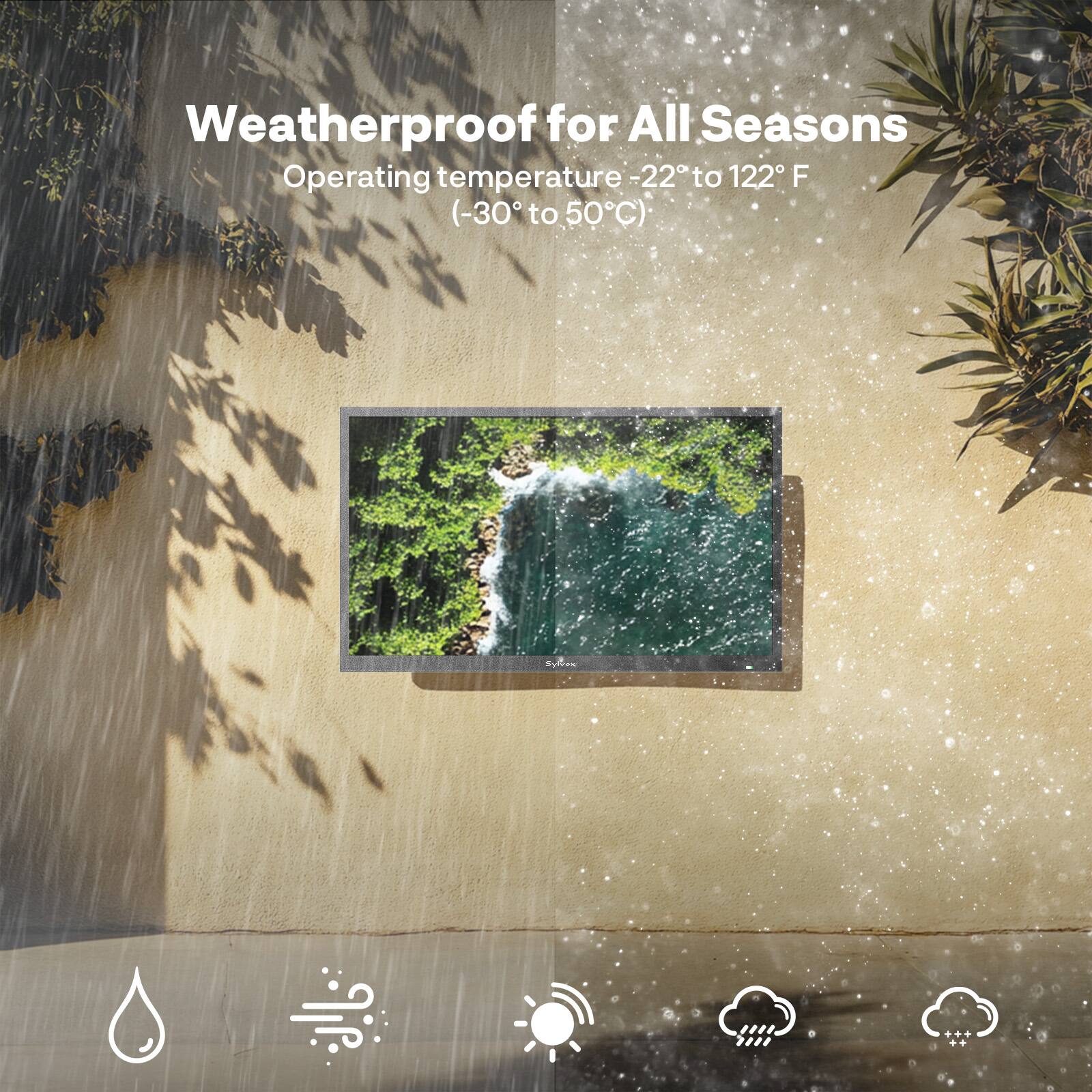 Weatherproof for All Seasons  
Operating temperature -22 to 122°F (-30 to 50°C)