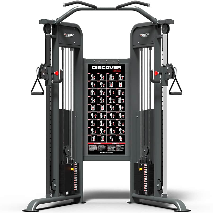 HARISON - DISCOVER HR-G109 Commercial Comprehensive Training Machine with 158 lb Counterweight - Black