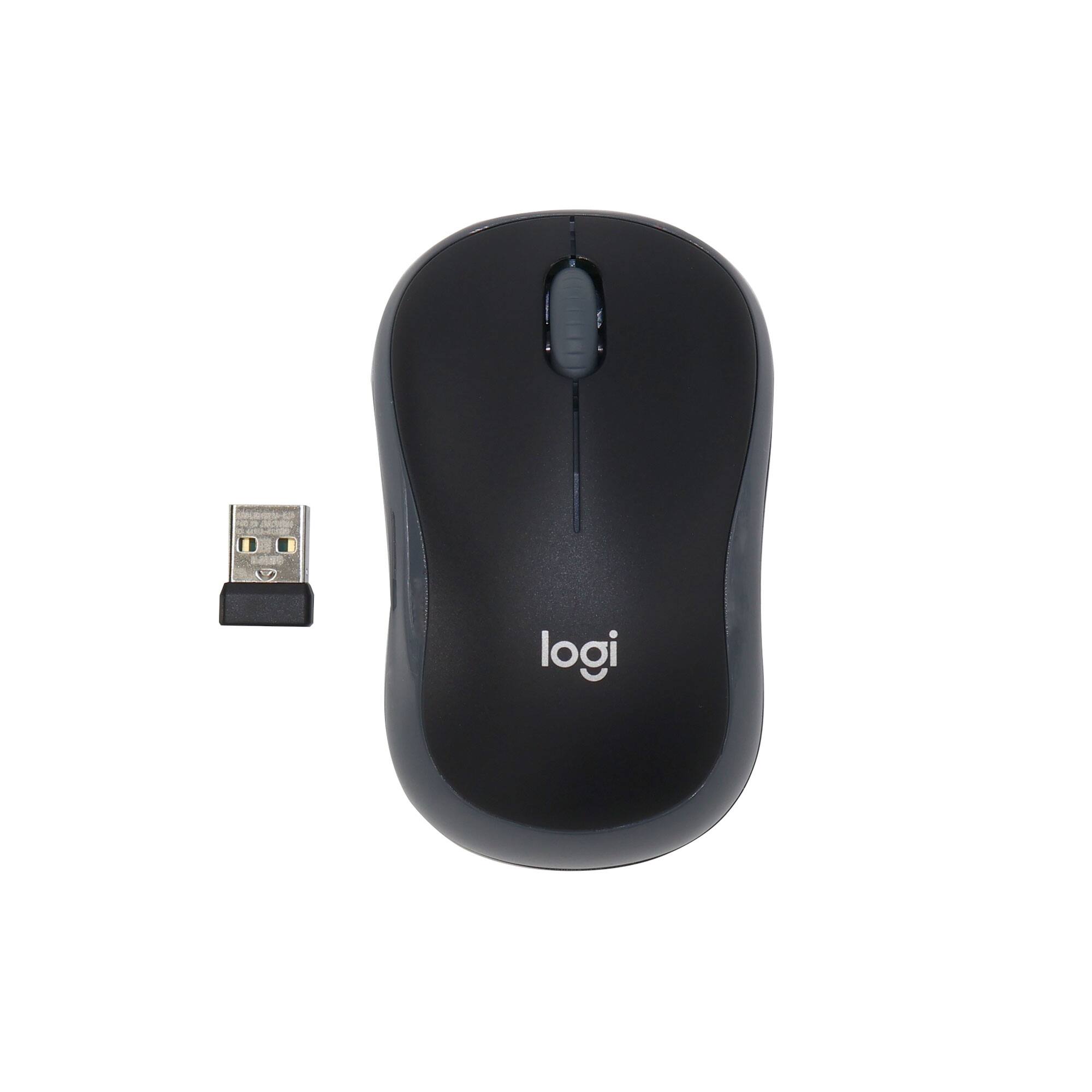 Back. Logitech - 2x Logitech MK320 Full-size Wireless Membrane Keyboard and Mouse Bundle for PC - Black.