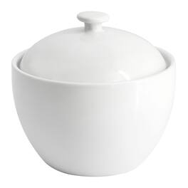 Gibson - Our Table Simply 13 Ounce Porcelain Sugar Bowl - White
