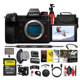 Panasonic - Lumix S1H Full Frame Digital Mirrorless Video Camera + 128GB Memory Card + More