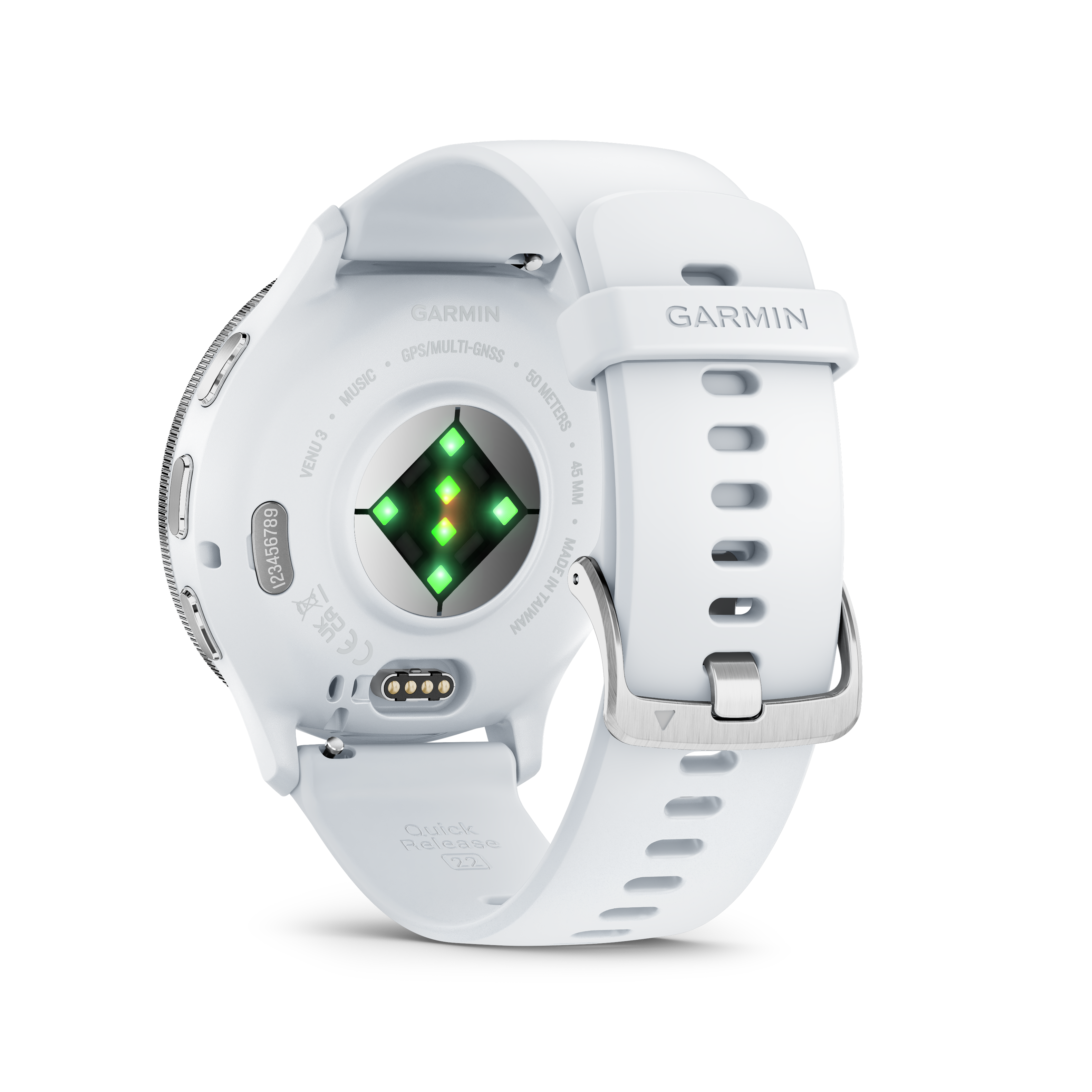 GARMIN GPS/MULTI-GNSS MUSIC 50 METERS 3 VENU3 45 MM 123456789 IN MADE CLE TAIWAN GARMIN Quick Release