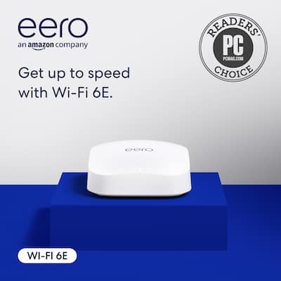 eero Pro 6E Tri band Mesh Wi Fi 6E System (1 pack) White S010111 eero Pro 6E Tri band Mesh Wi Fi 6E System (1 pack) White S010111