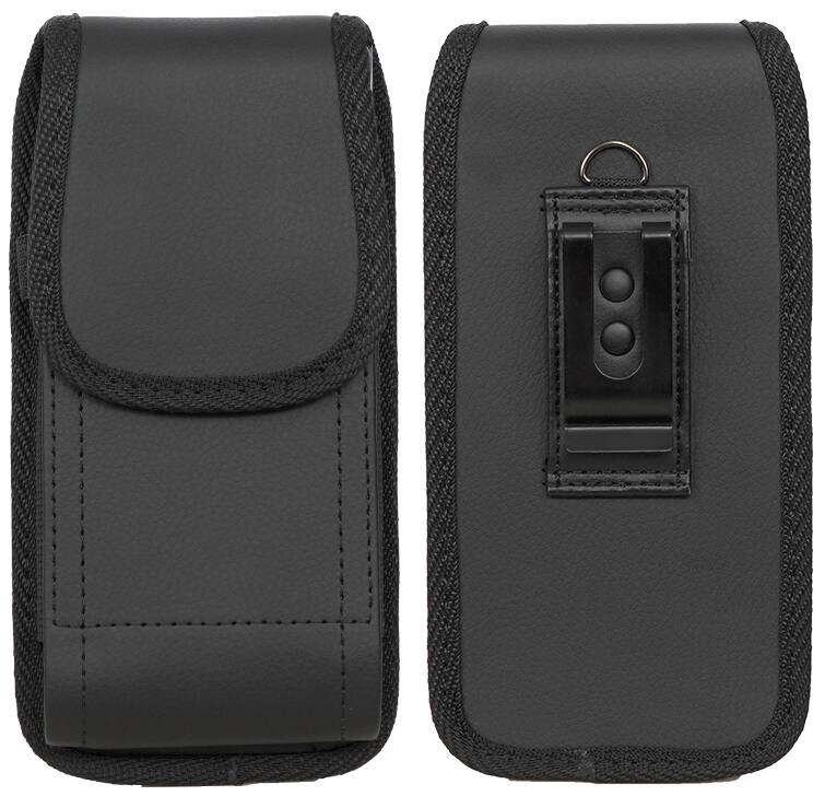 Alt View 8. Nakedcellphone - Combo for Samsung Galaxy Z Fold 7 Phone - Case with Built-In Screen/Hinge Protector and Belt Clip Pouch Holder - Blue.