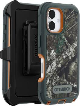 OtterBox - iPhone 16 (Only) - Defender Series Case - Holster Clip Included - Built-in Magnets - Rugged & Durable - Realtree APX (Camo)