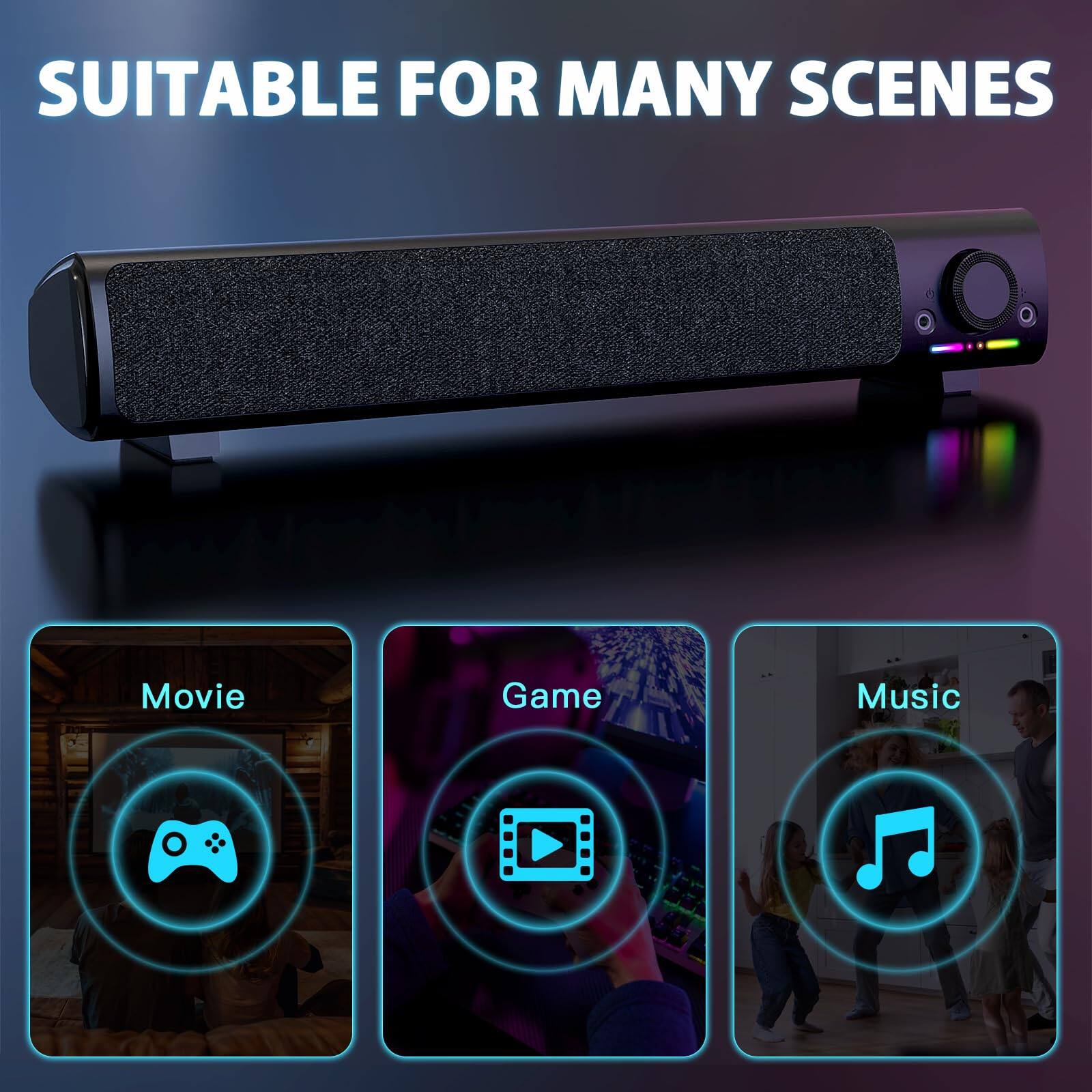 SUITABLE FOR MANY SCENES

Movie  
Game  
Music