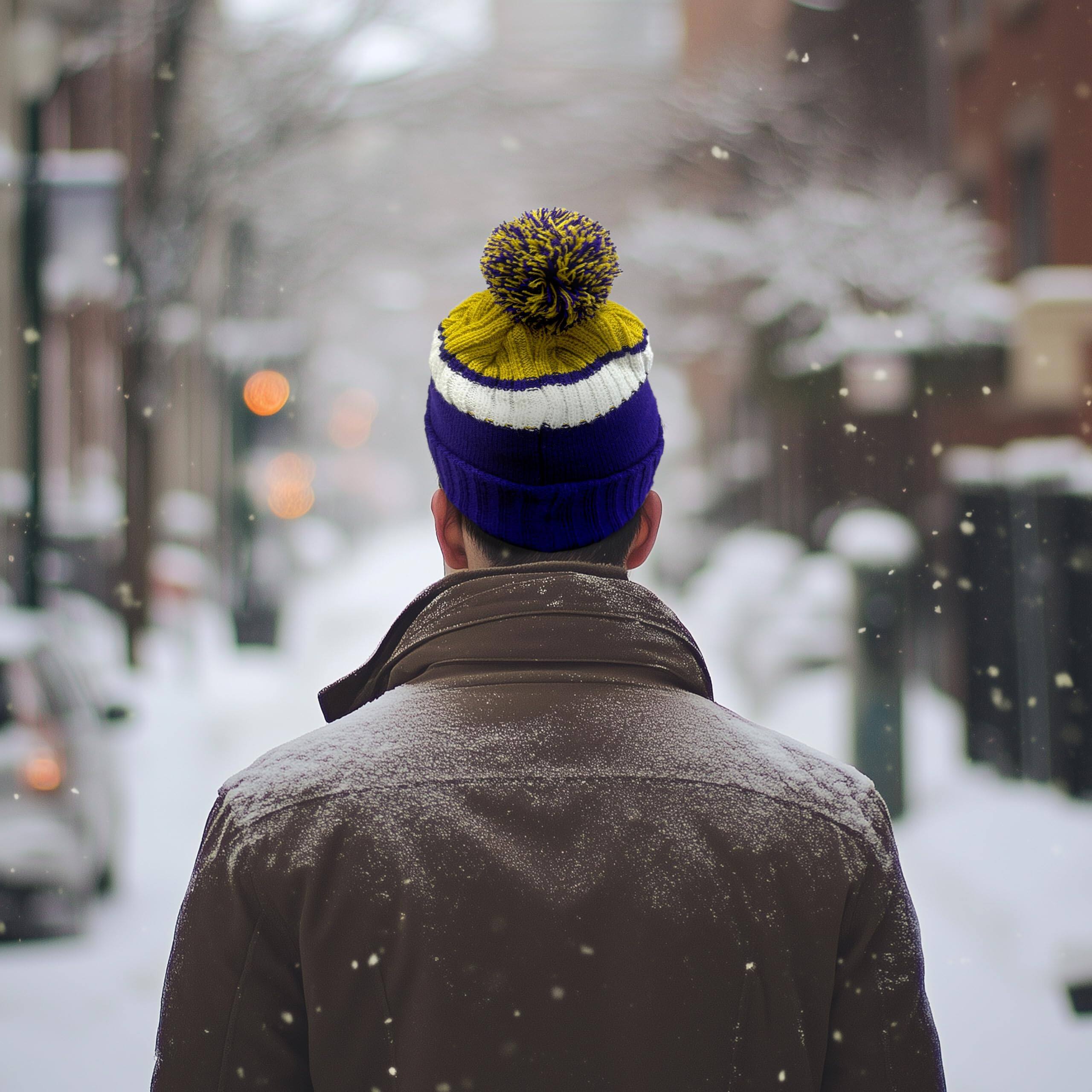 Alt View 1. Stylel Star - Football City Beanie 2025 Fashion Knit Pom-pom Hat Soft Headwear Cuffed Winter Sport Fans Gift For Men Women - San Francisco.