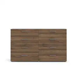 Tvilum - Austin 8 Drawer Double Dresser, Walnut - Brown