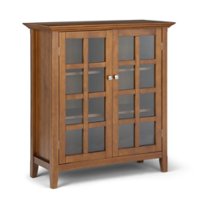 Simpli Home - Acadian Medium Storage Cabinet - Light Golden Brown - Front_Zoom