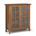 Front. Simpli Home - Acadian Medium Storage Cabinet - Light Golden Brown.