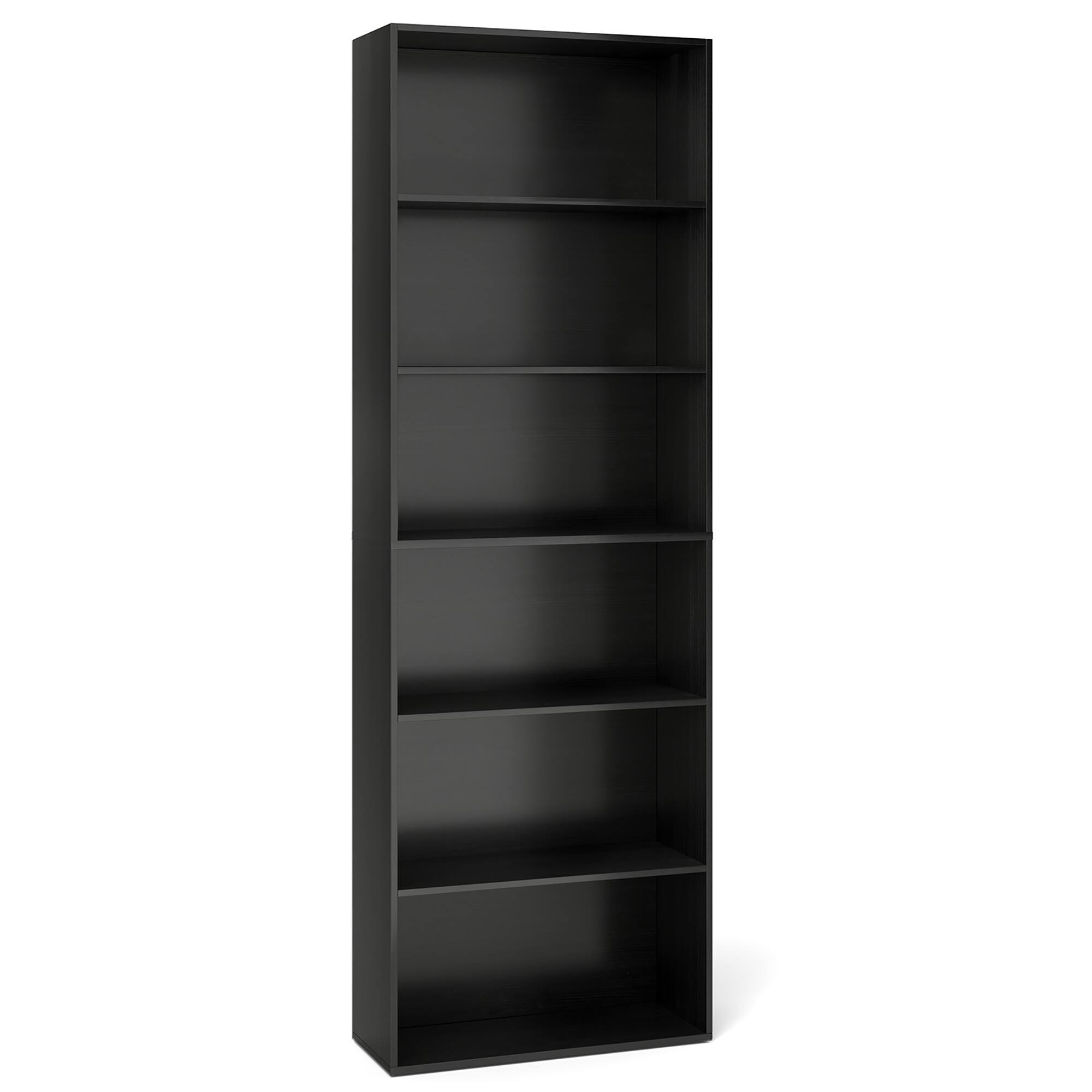 Alt View 9. Gymax - Gymax 2PCS 70'' all 6-Tier Bookcase w/ 6 Open Shelves Anti-Toppling Kits Living Room Black - Black.