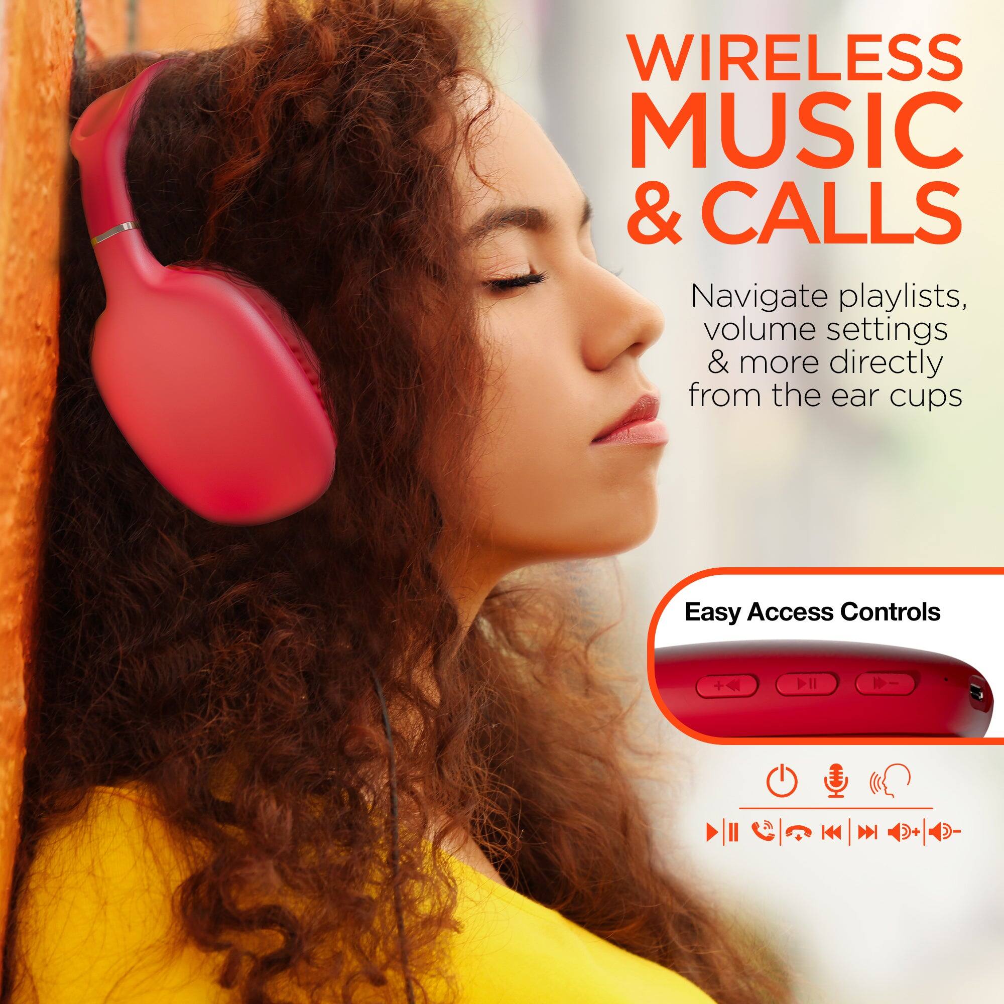 WIRELESS MUSIC & CALLS  
Navigate playlists, volume settings & more directly from the ear cups  

Easy Access Controls