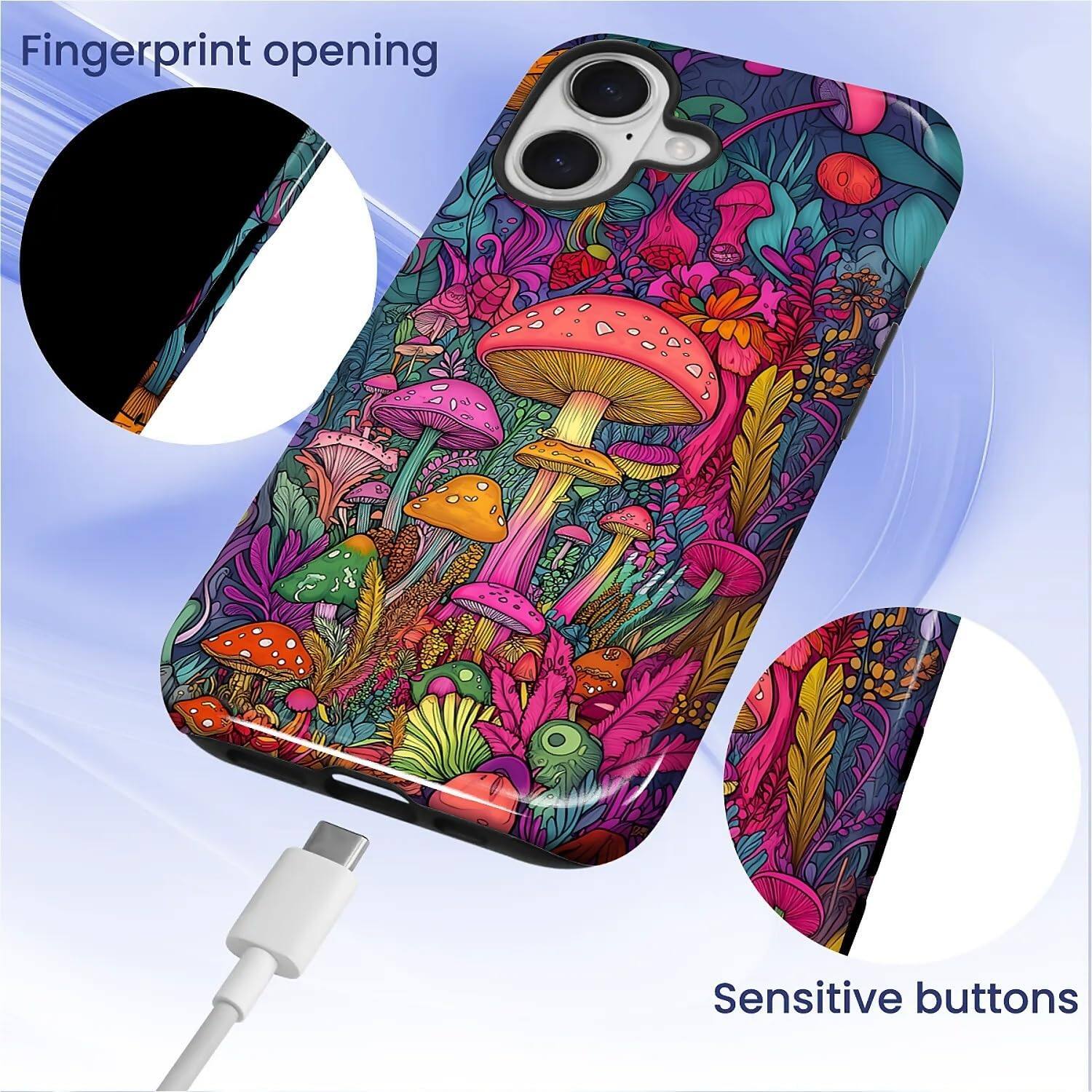 Fingerprint opening  
Sensitive buttons