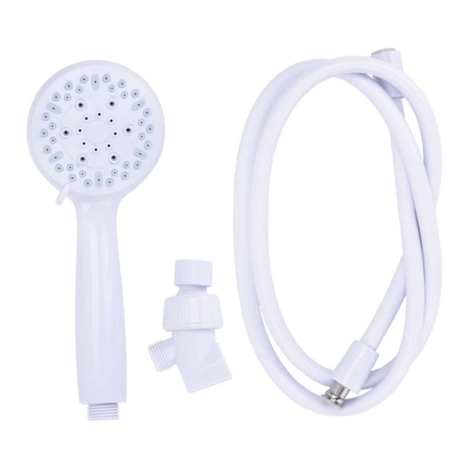 Angle. Homewerks - Homewerks White Plastic 3 settings Handheld Showerhead 1.8 gpm - White.