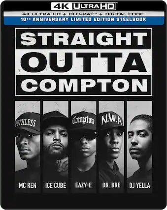 Front. Straight Outta Compton (10th Anniversary Edition) (Steelbook) - 4K Blu-Ray.