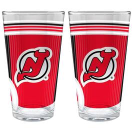 Great American Products - New Jersey Devils Two-Piece 16oz. Pint Glass Set - Multicolor