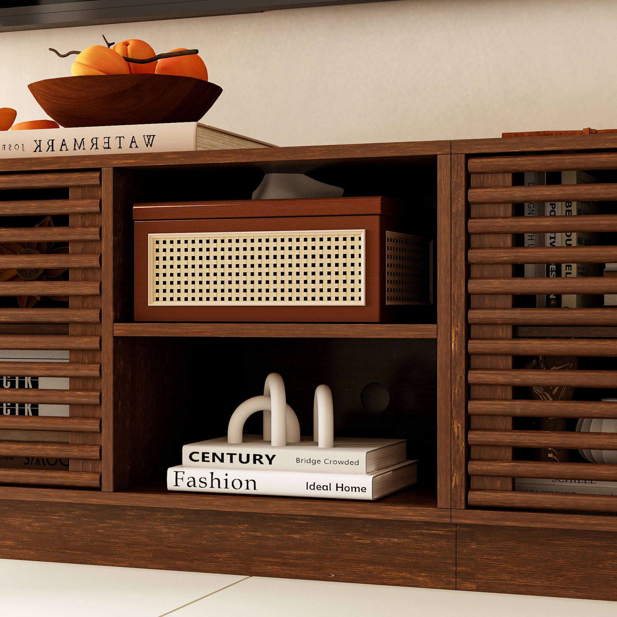 Here is the corrected and grouped text from the image:

**Top Shelf:**
- "WATERMELON POLY"

**Middle Shelf:**
- "CENTURY Fashion"
- "Bridge Crowded"
- "Ideal Home"

**Bottom Shelf:**
- "GK"
- "GK"