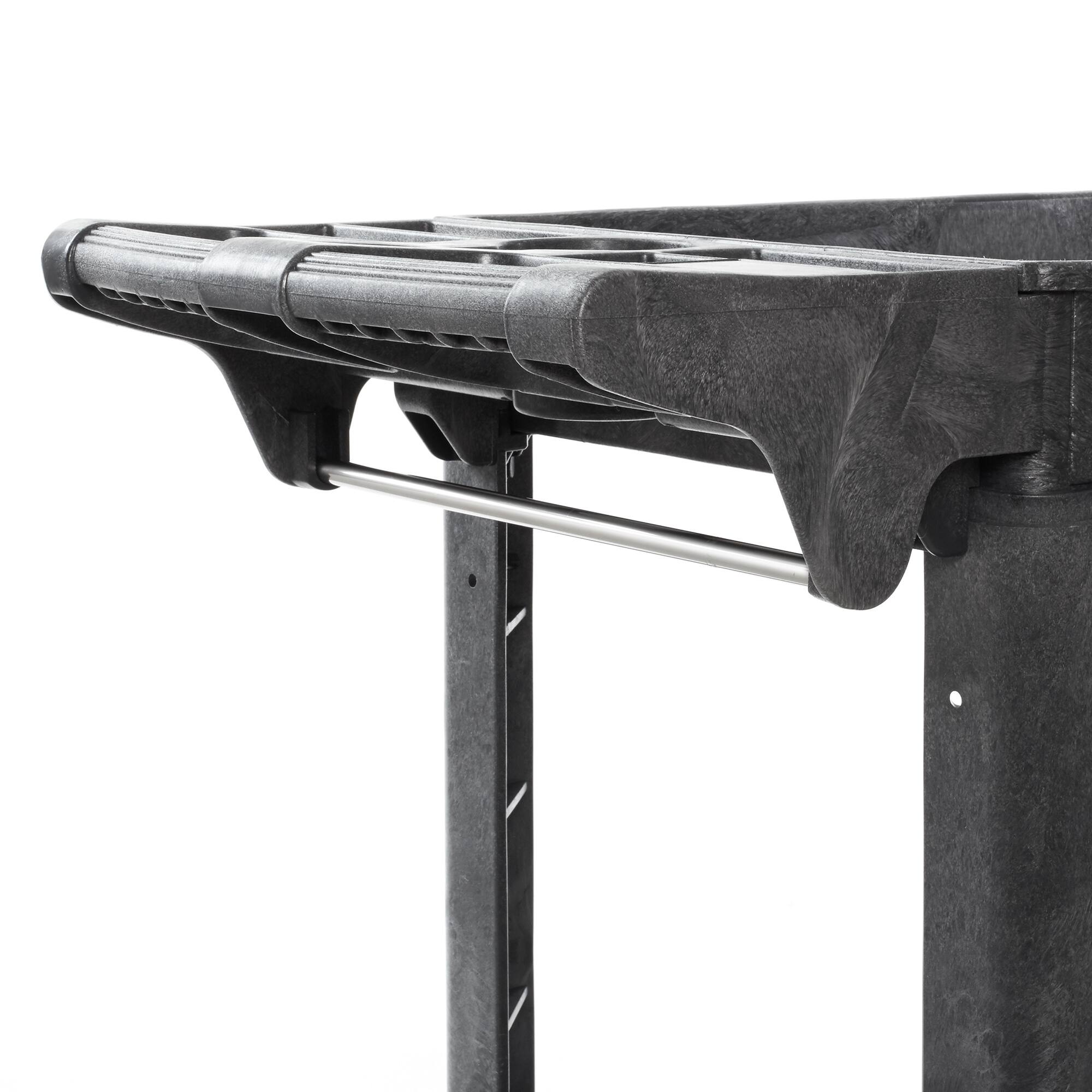 Alt View 4. Dryser - Utility Service Cart with Tiers - 550 -lb Capacity - 5-in Wheels - Black.