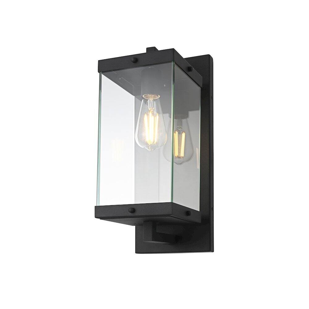 Left. Elegant Lighting - Julien 7 Inch Outdoor Wall Sconce In Black - Black.