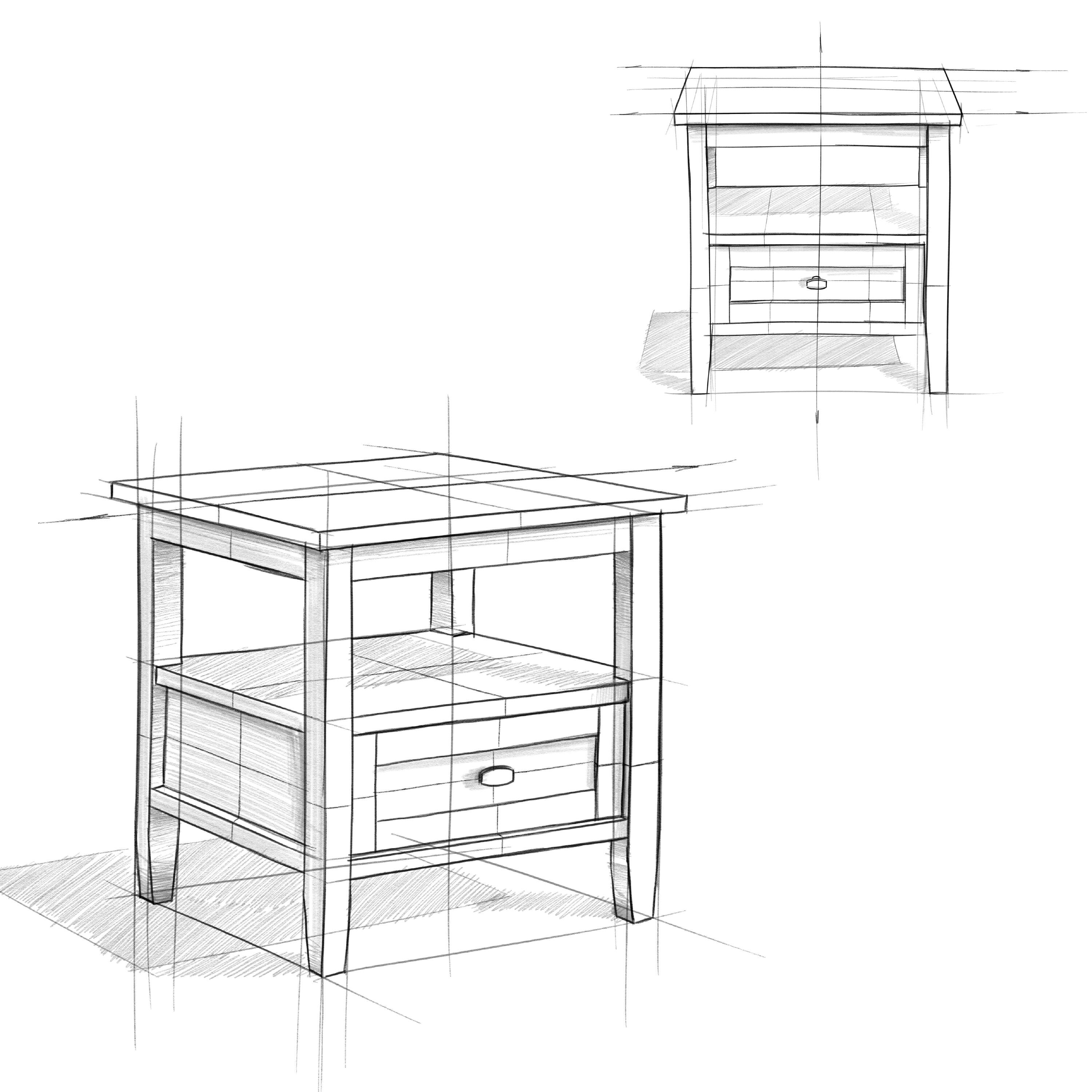 Left. Simpli Home - Warm Shaker End Table - White.