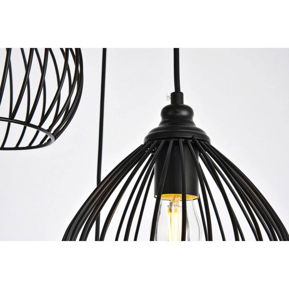 Alt View 1. Living District - Sayer Collection Pendant D16.0 H23.1 Lt:3 Black Finish - Black.