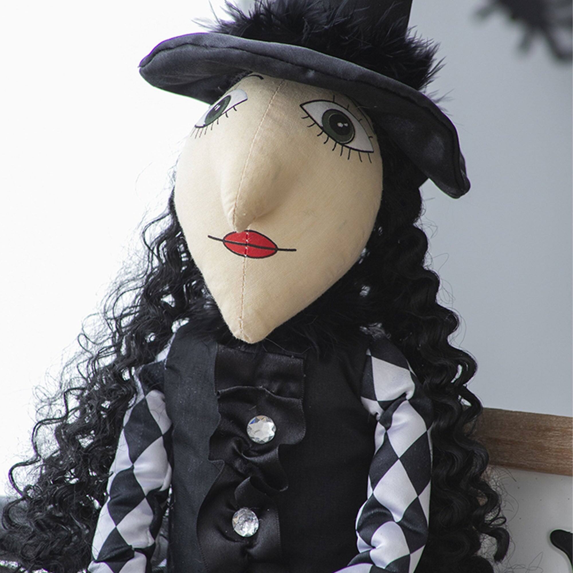 Alt View 7. Boyel Living - Handcrafted Sitting Witch Decoration for Halloween - Black.