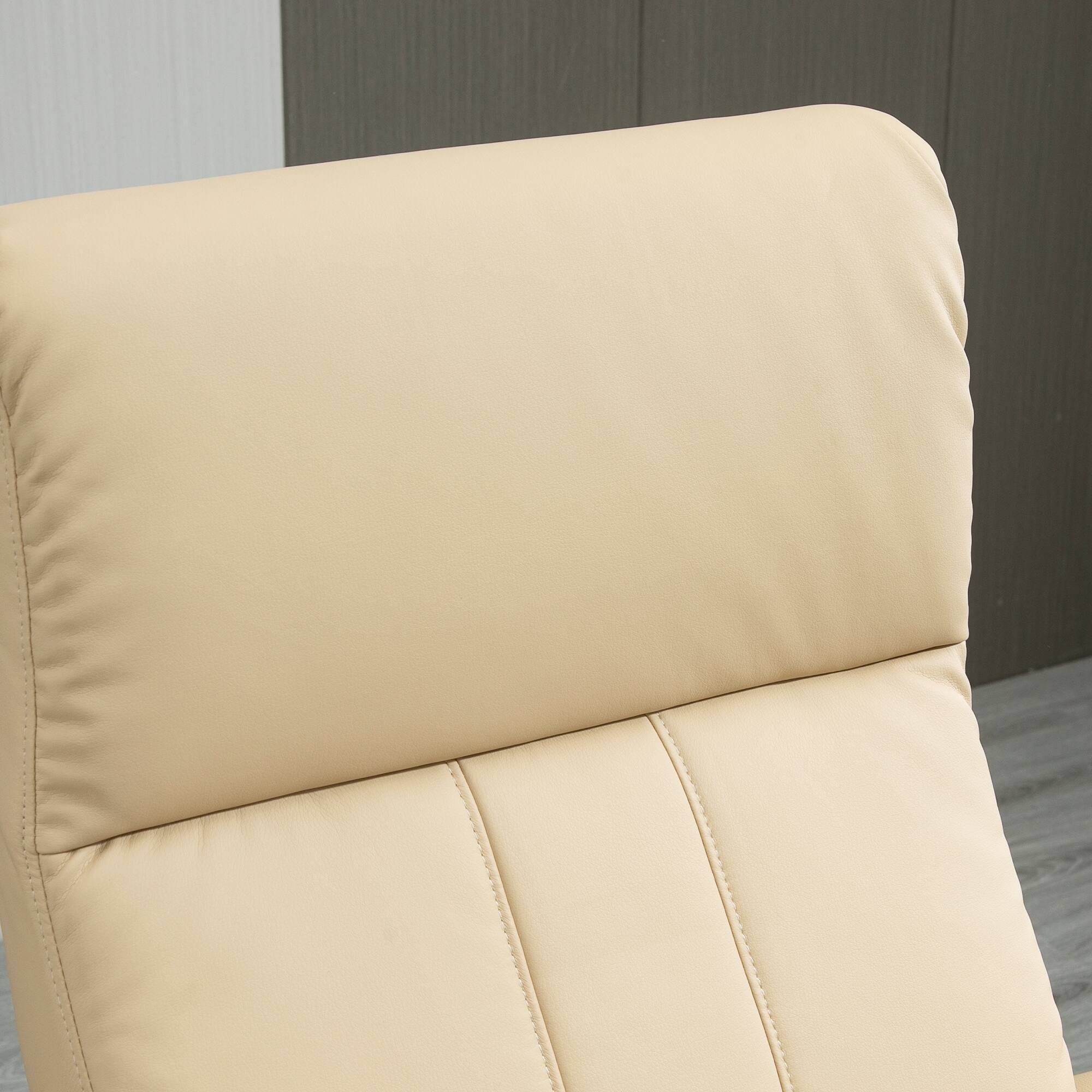 Alt View 7. Homcom - Recliner Chair with Ottoman, Electric Faux Leather Recliner with 10 Vibration Points and 5 Massage Mode, Reclining Chair - Beige.
