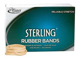 Alliance - Sterling Multi-Purpose #62 Rubber Bands, 2-1/2" x 1/4", 600/Box (ALL24625) - Natural Crepe