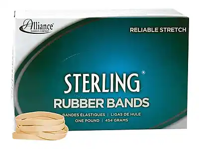 Alliance Reliable Stretch Sterling Rubber Bands
Bandes Élastiques | Ligas de Hule
One Pound | 454 Grams