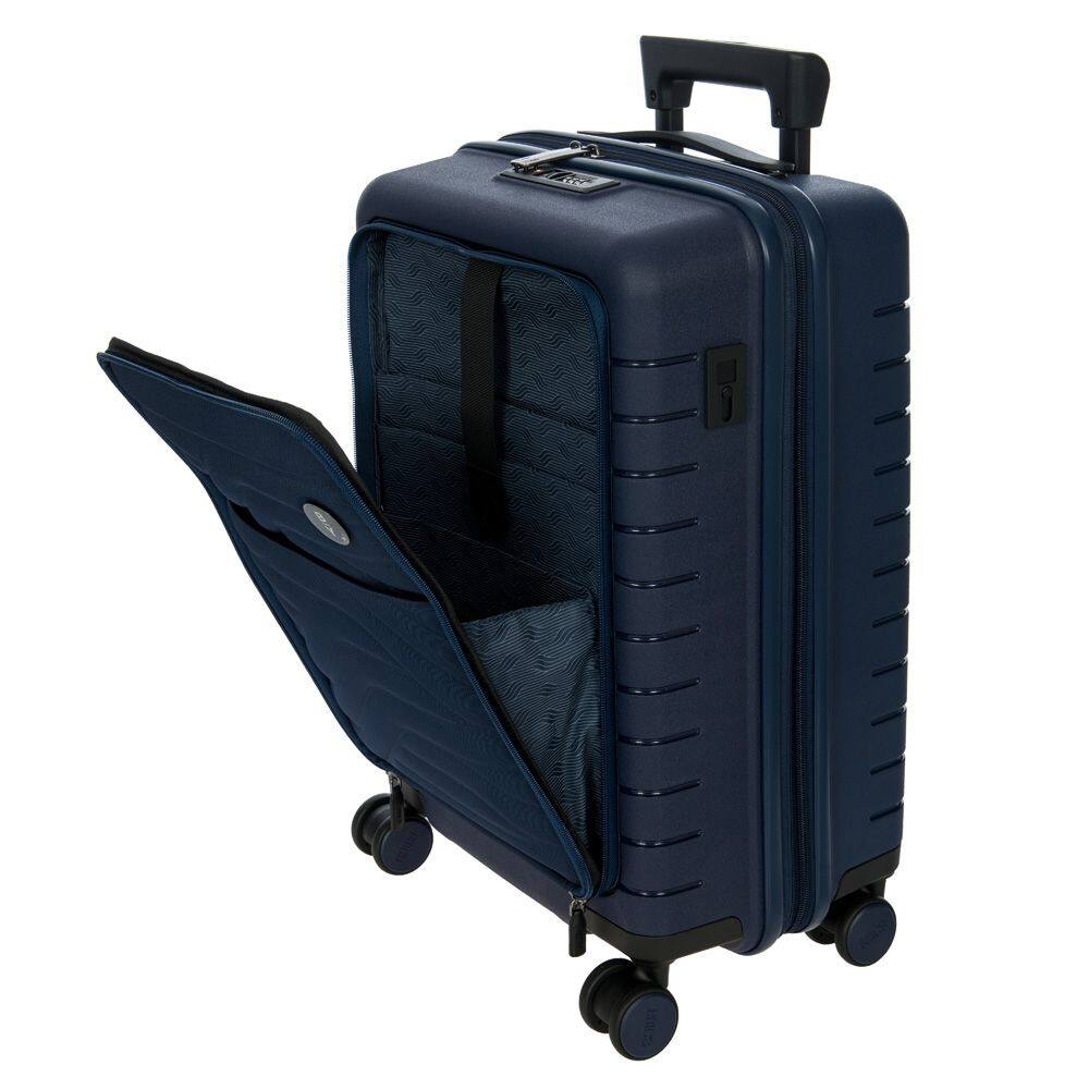 Alt View 1. Bric's - Ulisse 21" Expandable Spinner with Pocket, Ocean Blue - Ocean Blue.