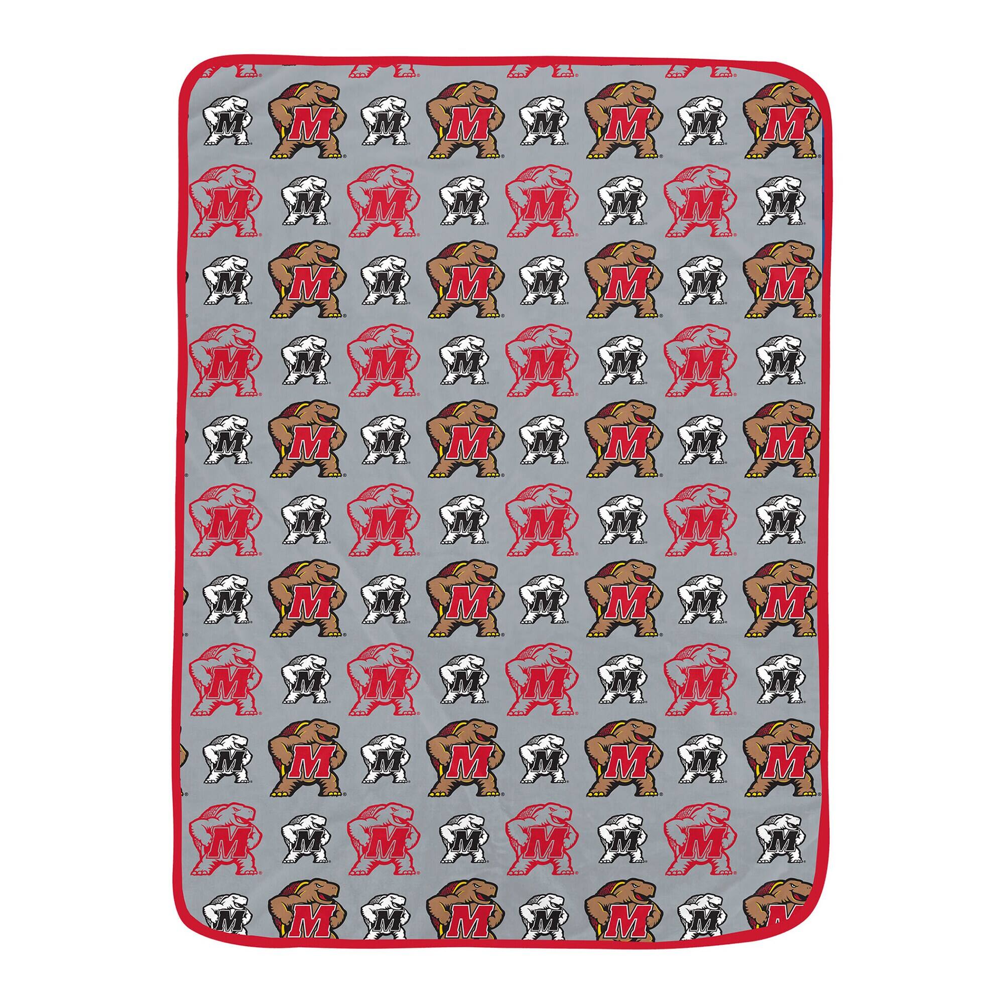 Front. Pegasus - Maryland Terrapins 66" x 95" Oversized Logo Roll Ultra Cozy Blanket - Multicolor.