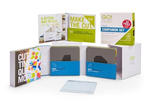 A BETTER WAY TO CUT  
GO! QUBE

MAKE THE CUT  
GO! QUBE COMPANION SET  
PATTERN BOOK & CUTTING MAT

GO! QUBE COMPANION SET  
10 FREE  
4 DIES

CUT TIME QUARTER MORE

GO! QUBE